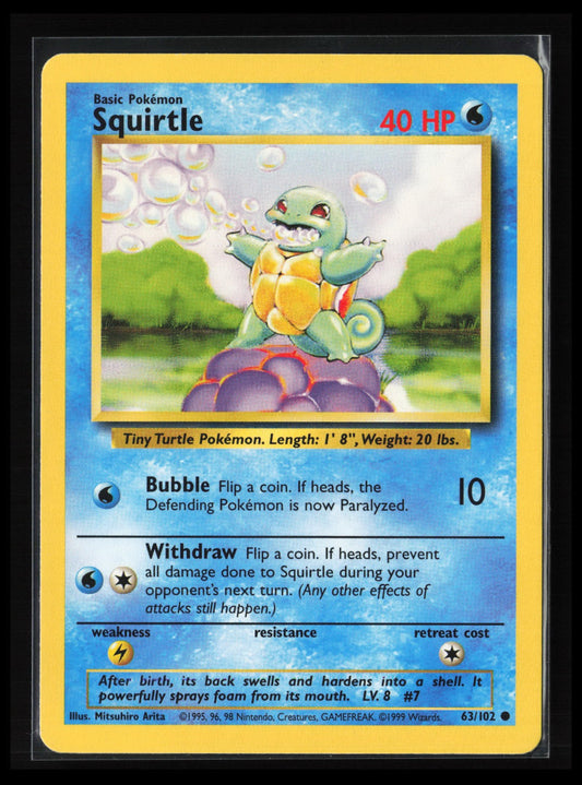 Squirtle #063/102 Pokémon Base Set