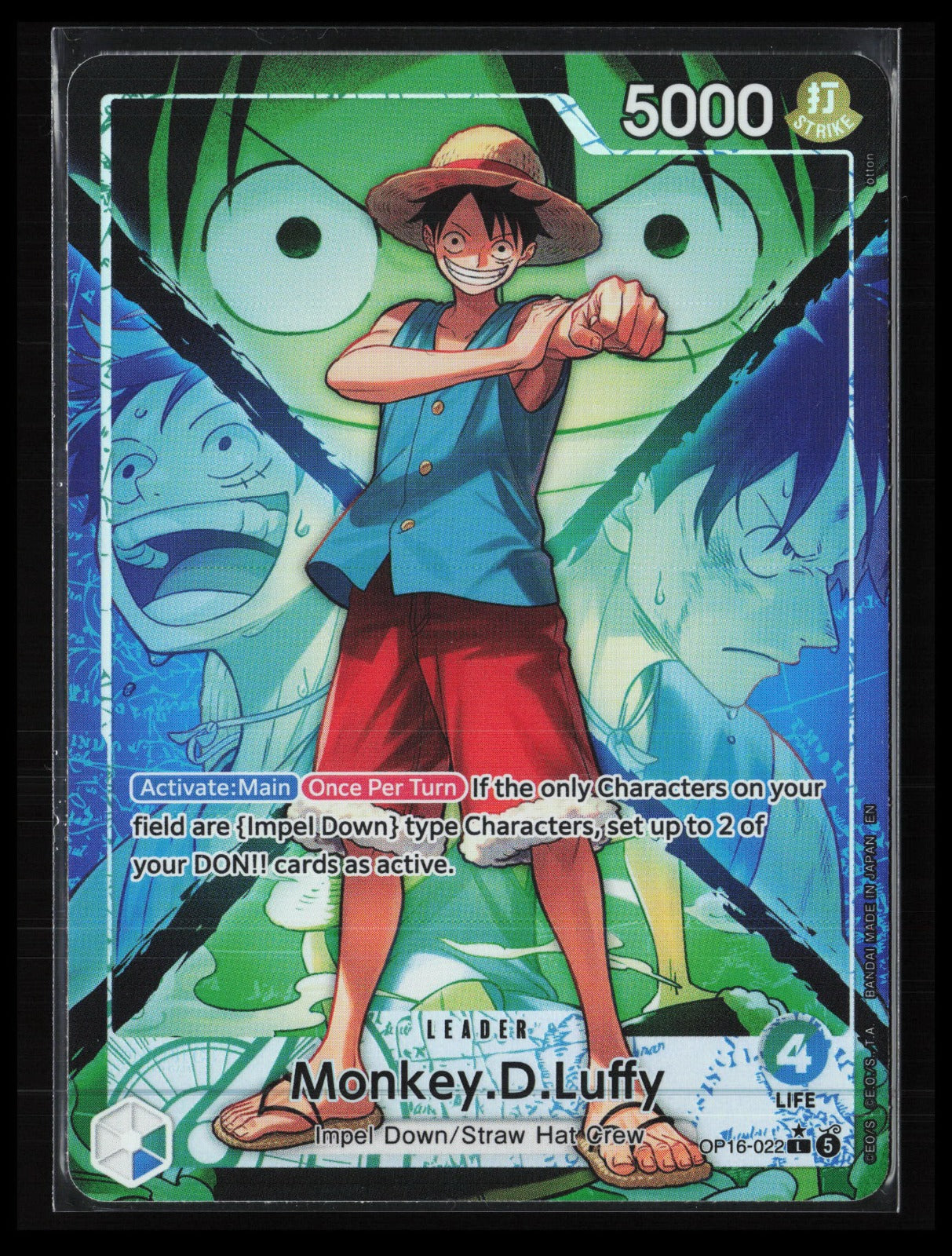 Monkey.D.Luffy (Alternate Art) #OP16-022 One Piece The Time of Battle
