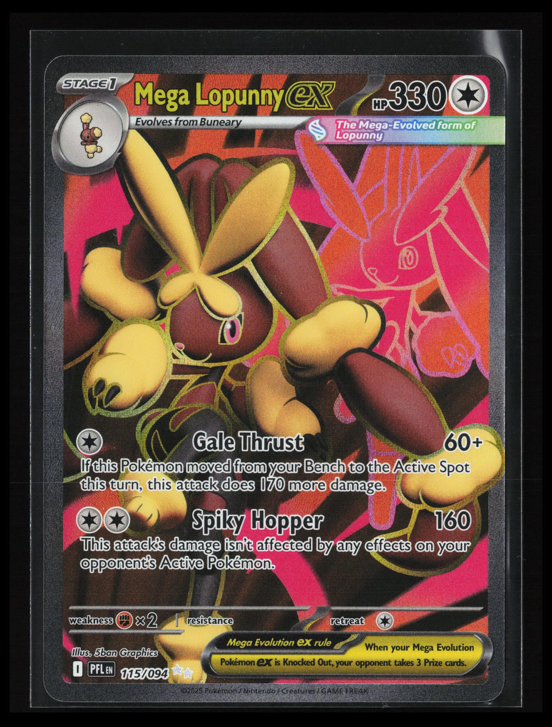 Mega Lopunny ex #115/094 Pokémon ME02: Phantasmal Flames