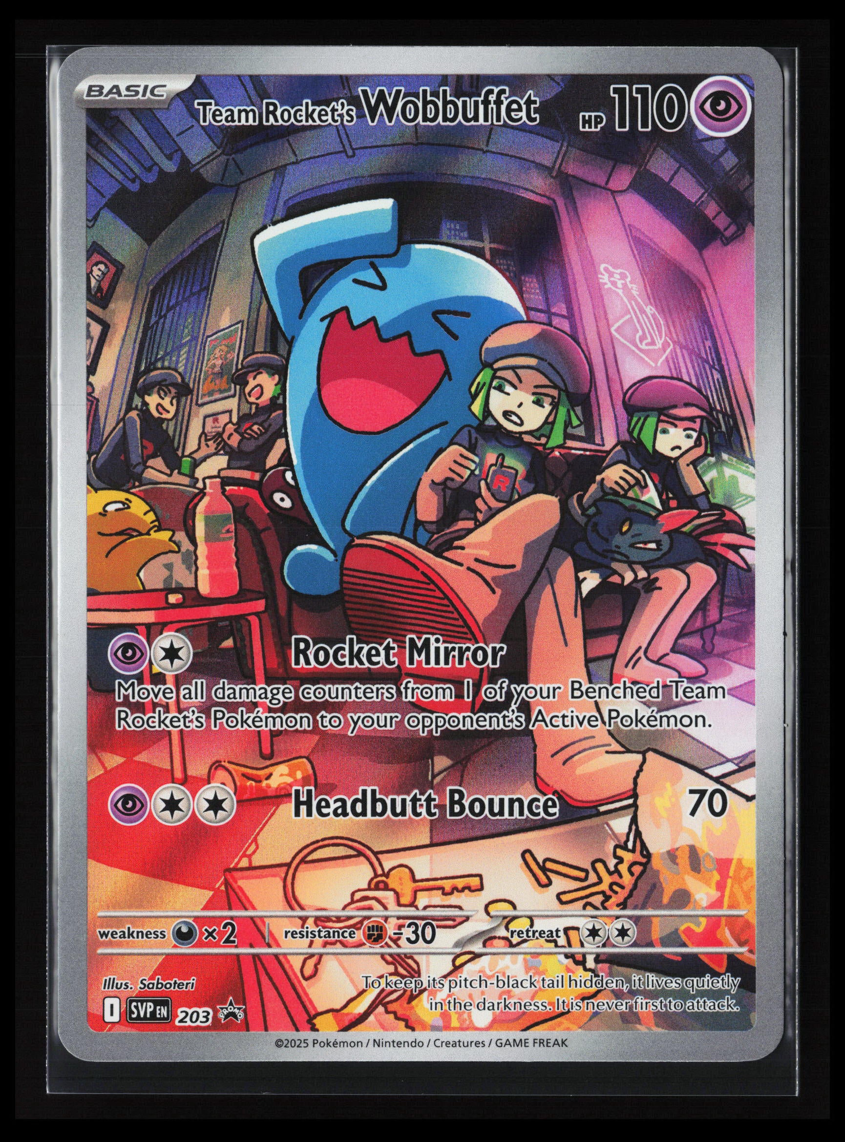 Team Rocket's Wobbuffet #203 Pokémon SV: Scarlet & Violet Promo Cards