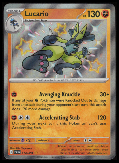 Lucario #174 Pokemon Paldean Fates