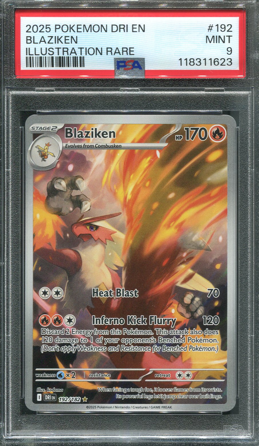 2025 Blazekin #191 Destined Rivals - PSA 9