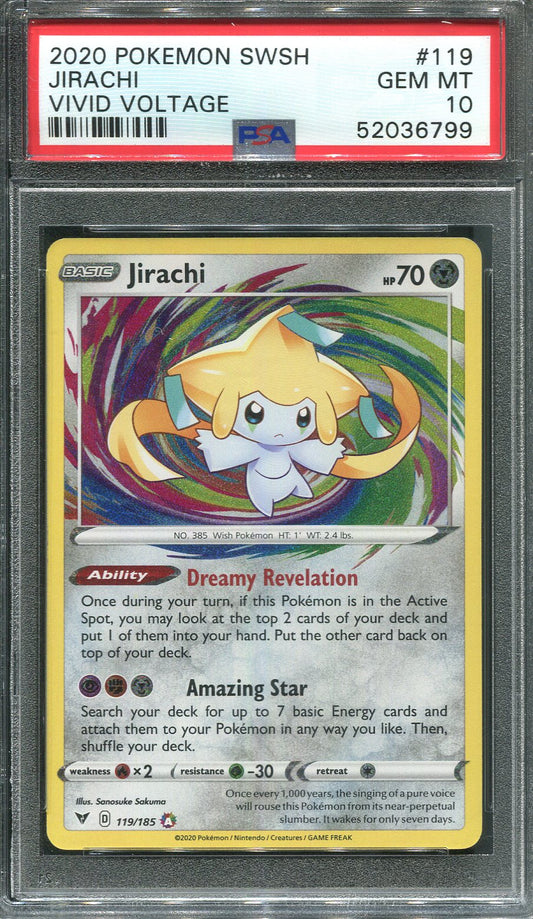 2020 Jirachi #119 Vivid Voltage - PSA 10
