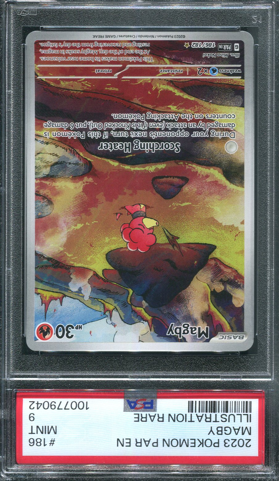 Magby #186 Pokemon Paradox Rift - PSA 9