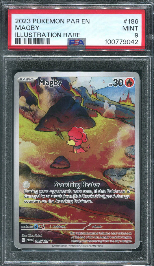 Magby #186 Pokemon Paradox Rift - PSA 9