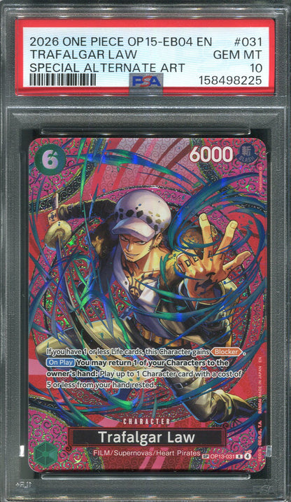 Trafalgar Law (SP) - Adventure on Kami's Island OP15-EB04 - PSA 10