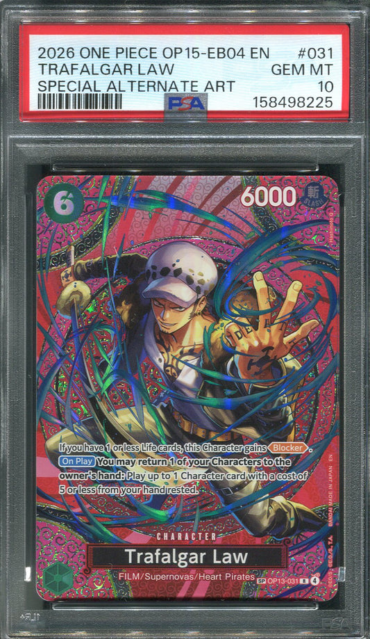 Trafalgar Law (SP) - Adventure on Kami's Island OP15-EB04 - PSA 10