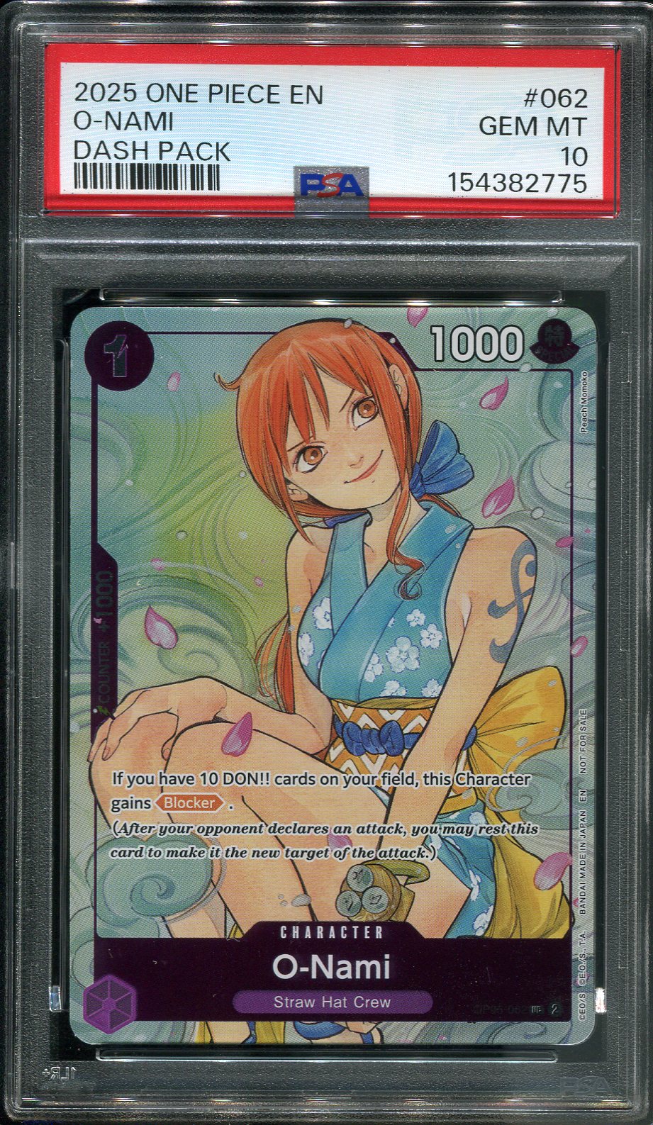 2025 O-Nami #OP05-062 One Piece Dash Pack - PSA 10