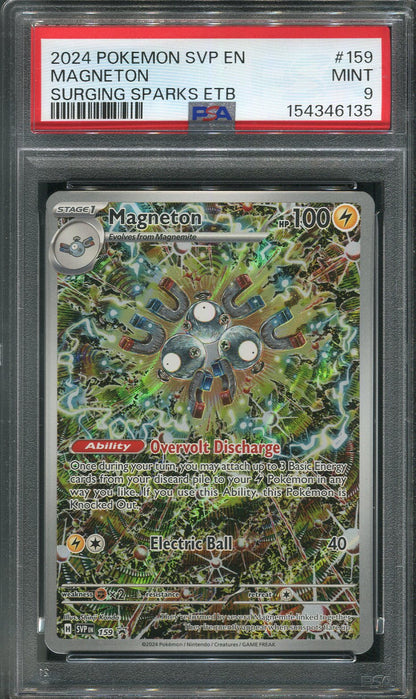 2024 Magneton #159 Pokémon SV Promo (Surging Sparks ETB) - PSA 9