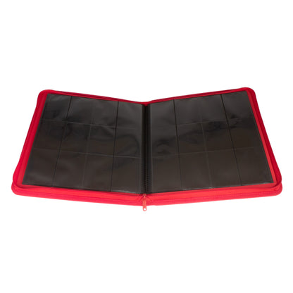 Stealth 12 Pocket Zip Binder - Red