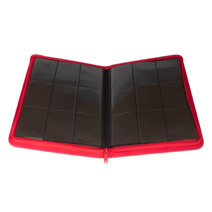 Stealth 9 Pocket Zip Binder - Red